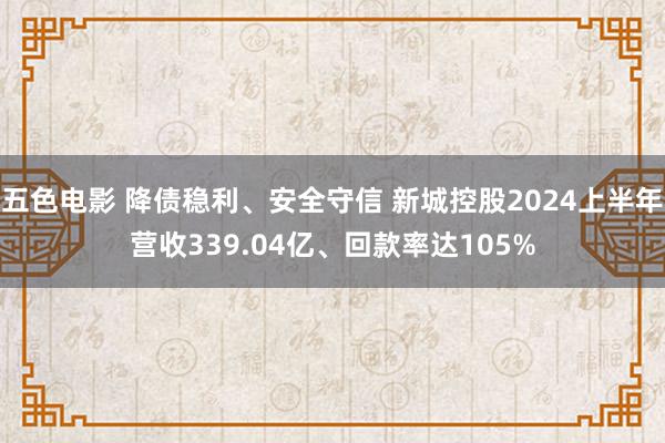 五色电影 降债稳利、安全守信 新城控股2024上半年营收339.04亿、回款率达105%